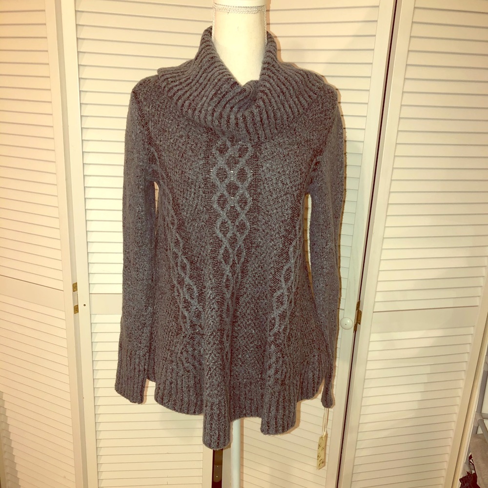 Anthropologie Kaisely blue cowl neck sweater